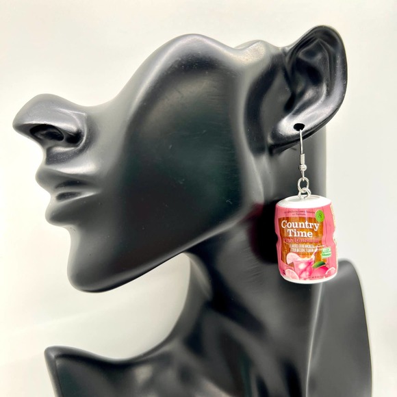 Pink Lemonade Earrings - Country Time - Mini Brands Earrings - Summer Earrings - Picture 7 of 7